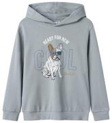 Name It Hoodie - NkmBedog - Quarry m. Tryck