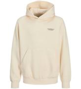 Jack & Jones Hoodie - JorIslington - Antique White m. Tryck