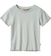 Wheat T-shirt - Rib - Irene - Soft Blue