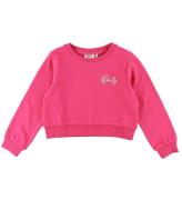 Kids Only Sweatshirt - KogCeleste - Fuchsia Purple/Silver Glitte