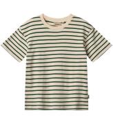 Wheat T-shirt - Fabian - Green Stripe