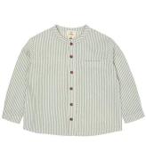 Copenhagen Colors Skjorta - Green W. Cream Stripe