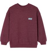 American Vintage Sweatshirt - Lata - Överfärgade Burgundy