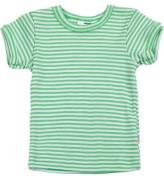 Joha T-shirt - Rib - Ull/Silke - Off White/Grön