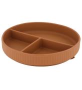 Mikk-Line Tallrik - Silikon - 3 rum - Brown Sugar