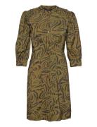 Printed Fitted Button-Through Dress Green Scotch & Soda