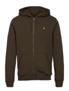 Zip Through Hoodie Khaki Lyle & Scott