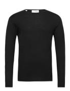 Slhrome Ls Knit Crew Neck Noos Black Selected Homme