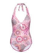 Recycled: Swimsuit With A Print Pink Esprit Bodywear Women