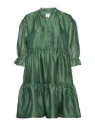 Voluminous Tiered Dress Green DESIGNERS, REMIX
