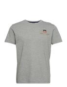 Archive Shield Emb Ss T-Shirt Grey GANT