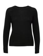 Slflulu Ls Knit O-Neck B Noos Black Selected Femme