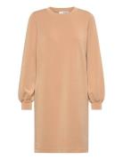 Slftenny Ls O-Neck Sweat Dress Brown Selected Femme