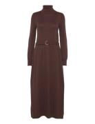 With Cashmere And Wool: Fine Knit Maxi Dress Brown Esprit Collection