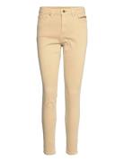 Stretch Trousers With Zip Detail Beige Esprit Casual