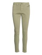 Stretch Trousers With Zip Detail Green Esprit Casual