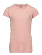 T-Shirt Ss Jacquard Pink En Fant