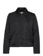 Minimal Padded Satin Jacket Black Calvin Klein