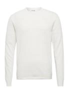 Slhmaine Ls Knit Crew Neck W White Selected Homme