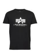 Basic T-Shirt Foil Print Black Alpha Industries