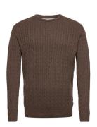 O-Neck Cable Knit Brown Lindbergh