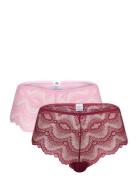 Wave Lace Cassia Hipster 2 Pack Pink Becksöndergaard