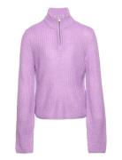 Kogbella Nicoya L/S Zip Pullover Bo Knt Purple Kids Only