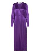 Slflyra Ls Ankle Wrap Dress B Purple Selected Femme