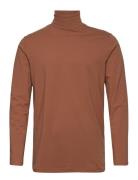 Slhrory Ls Roll Neck Tee B Brown Selected Homme