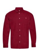 Corduroy Custom Fit Shirt - Gots/Ve Burgundy Knowledge Cotton Apparel