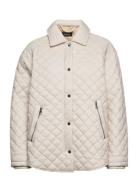 Quilted Jacket With Turn-Down Collar Cream Esprit Collection