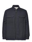 Teddy Lining Checked Overshirt - Oc Patterned Knowledge Cotton Apparel