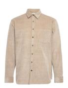 Slhregbenjamin Cord Shirt Ls W Beige Selected Homme