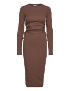 Enally Ls Hole Dress 5314 Brown Envii