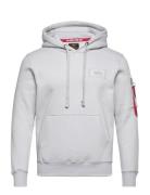 Back Print Hoody Grey Alpha Industries