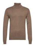 Mélange Roll Neck Knit Brown Lindbergh