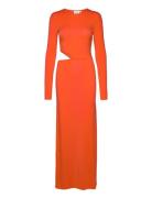 Lyocell Jersey Cut Out Dress Orange Calvin Klein