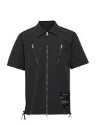 Zip Shirt.cotton Nyl Black Helmut Lang