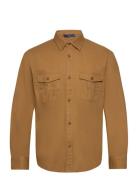 D1. Rel Twill Patch Pocket Shirt Brown GANT