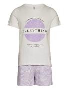 Koghazel Loungewear Top/Shorts Set Jrs Purple Kids Only