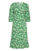 Onlolivia 3/4 Wrap Midi Dress Wvn Green ONLY