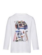 Road Trip Printed Long Sleeved T-Sh White Knowledge Cotton Apparel