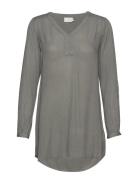 Amber V-Neck Tunic Grey Kaffe