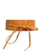 Pcvibs Leather Tie Waist Belt Noos Brown Pieces