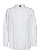 Vmella L/S Basic Shirt Noos White Vero Moda