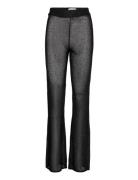 Sequin Knit Fitted Flared Pants Black REMAIN Birger Christensen