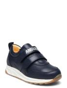 Shoes - Flat - With Velcro Navy ANGULUS