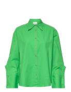 Ipana Cotton Shirt Green Hosbjerg
