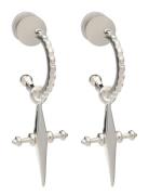 The Mini Cross Hoops-Silver Silver LUV AJ