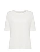 Linen Blend T-Shirt White Esprit Casual